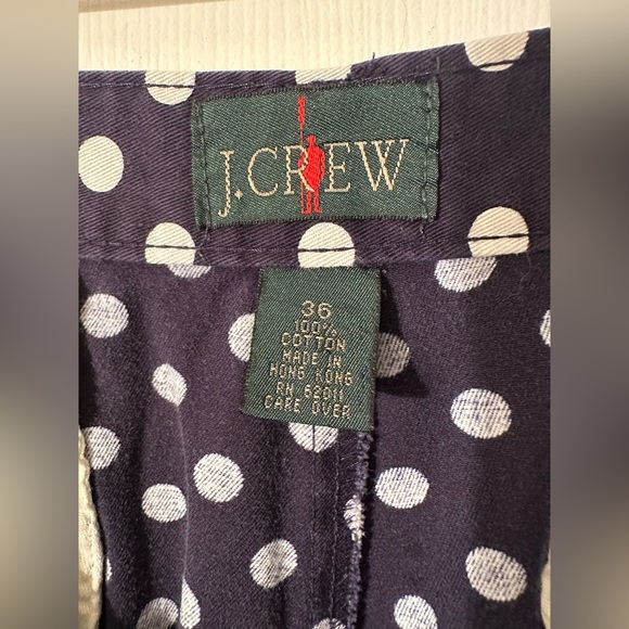 J. CREW Men’s 36 Oarsman 9” Relaxed Chino Short Navy Blue Polka Dot 90’s Inspo - Picture 4 of 13